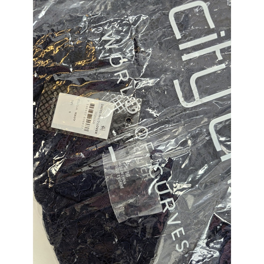 NEW WITH TAGS City Chic Dress Hi Lo Lover Navy Blue Dress - Size S/16 - Picture 4 of 11